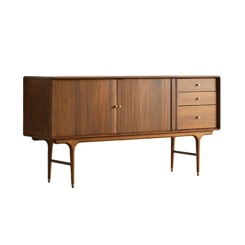 Gelaagd Actueel Wood Sideboard Table 3 Drawers Buffet Table Cabinets Included Living Room Black
