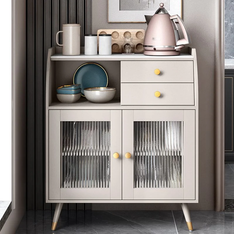 Gelaagd Contemporary Style Sideboard Wood Buffet Stand Cabinets and Drawers 31l