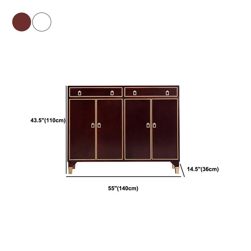 Gelaagd Door Buffet Sideboard Glam Wood Sideboard Table Living Room 47l