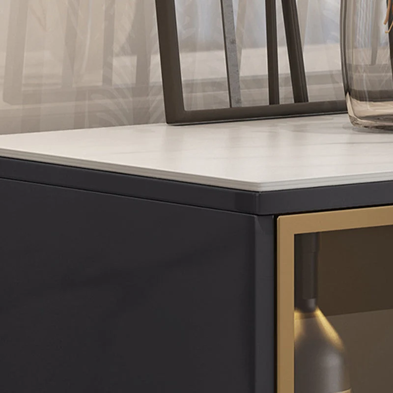 Gelaagd Glam Dining Buffet Stone Sideboard Table Cabinets and Drawers 24l