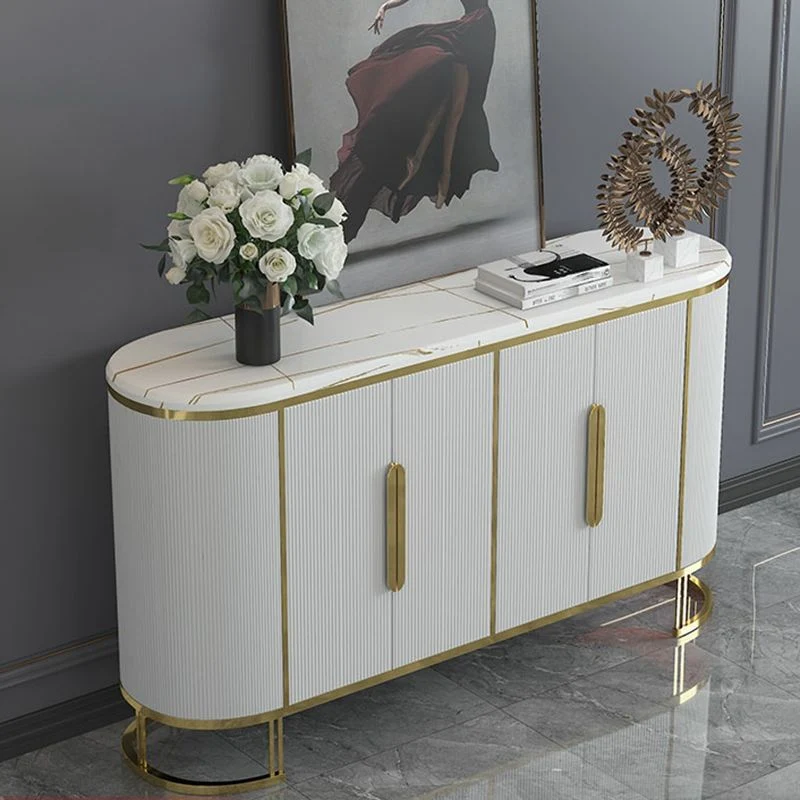 Gelaagd Glam Sideboard Engineer Wood and Stone Top Sideboard Living Room 47l