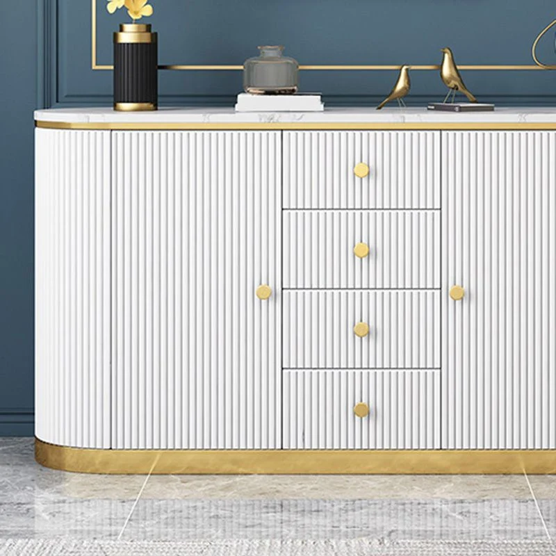 Glam Buffet Sideboard 4-Drawer and 2-Door Cabinets Dining Buffet,16" W X 31" H - Makkelijk Schoon Te Maken Black