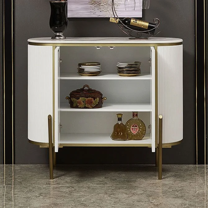 Glam Buffet Stand Verstelbaar Shelving White Sideboard Buffet 39l
