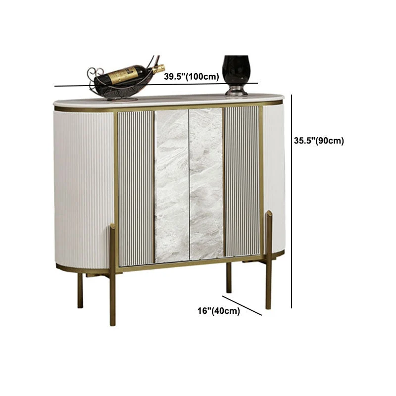 Glam Buffet Stand Verstelbaar Shelving White Sideboard Buffet 39l