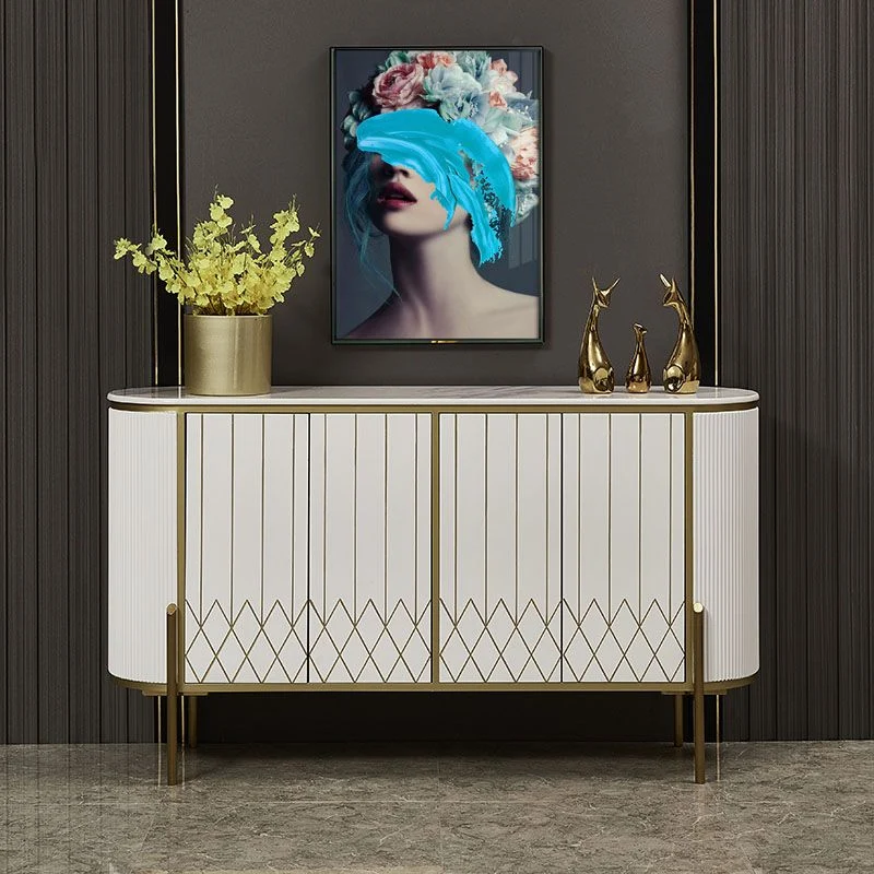 Glam Buffet Stand Verstelbaar Shelving White Sideboard Buffet 39l