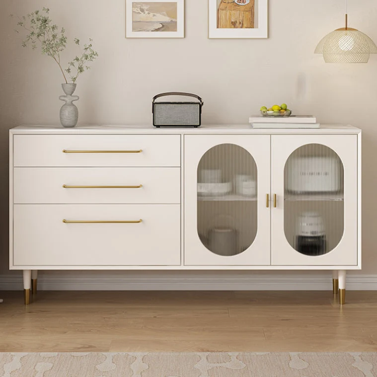 Glam Buffet Table Stone Sideboard Table Doors Kitchen Grijze Waslaag 28l