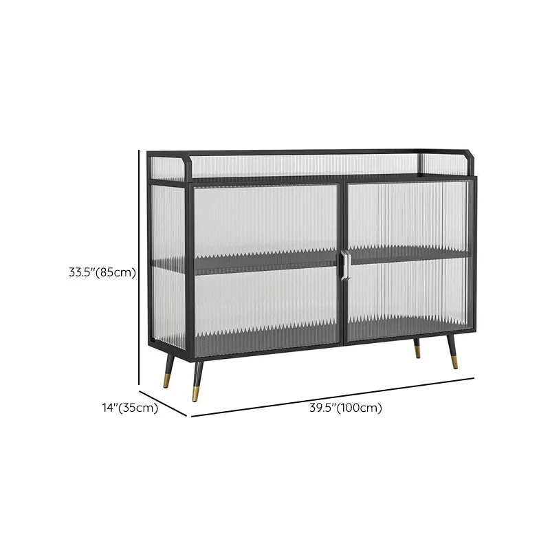 Glam Cabinets Sideboard Buffet Glass Doors Metalen Buffet Sideboard 31l