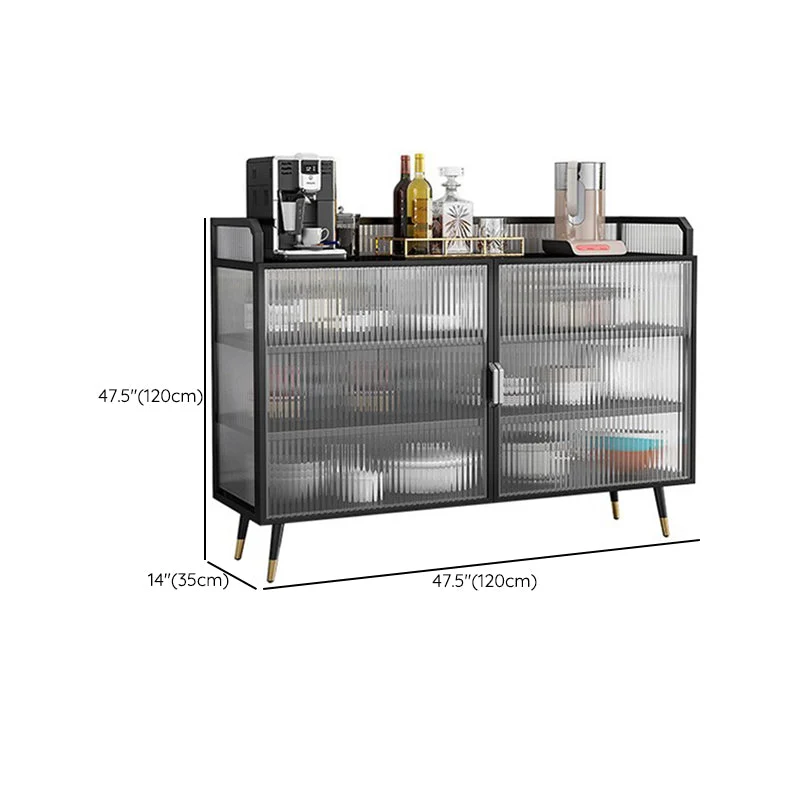 Glam Cabinets Sideboard Buffet Glass Doors Metalen Buffet Sideboard 31l