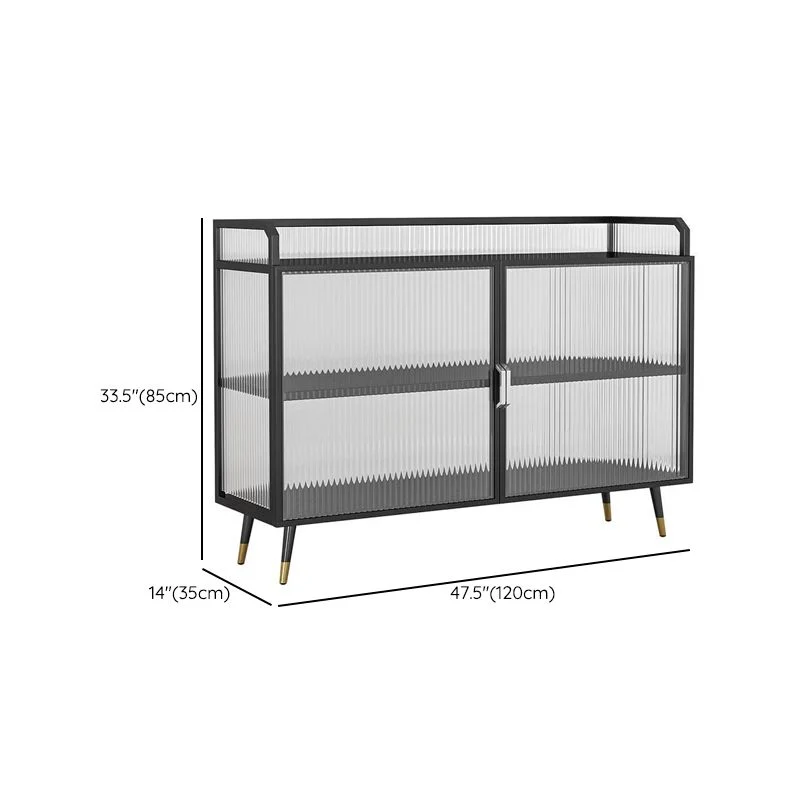 Glam Cabinets Sideboard Buffet Glaswerk Doors Metal Buffet Sideboard | Snelle Levering 31l