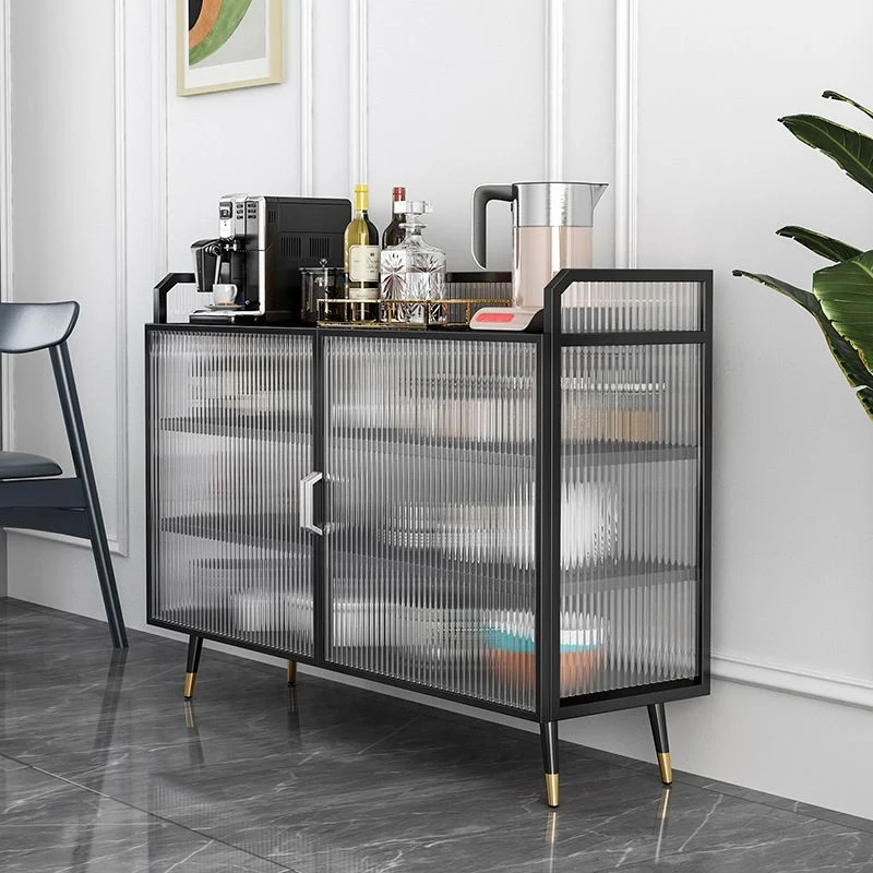 Glam Cabinets Sideboard Buffet Glaswerk Doors Metal Buffet Sideboard | Snelle Levering 31l