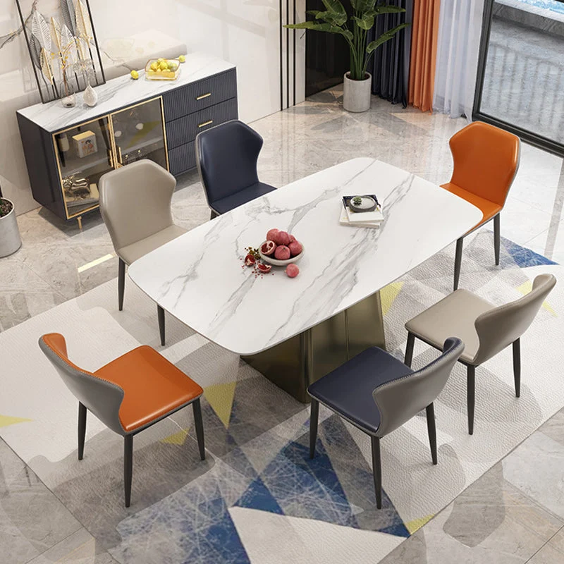 Glam Dining Buffet Stone Sideboard Table Cabinets and Drawers Gemakkelijk Schoon te Maken 24l