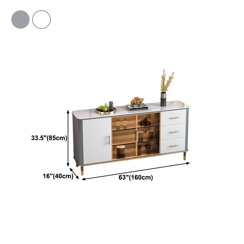 Glam Dining Room Sideboard Table Drawers and Storage Sideboard met Opberglades 31l