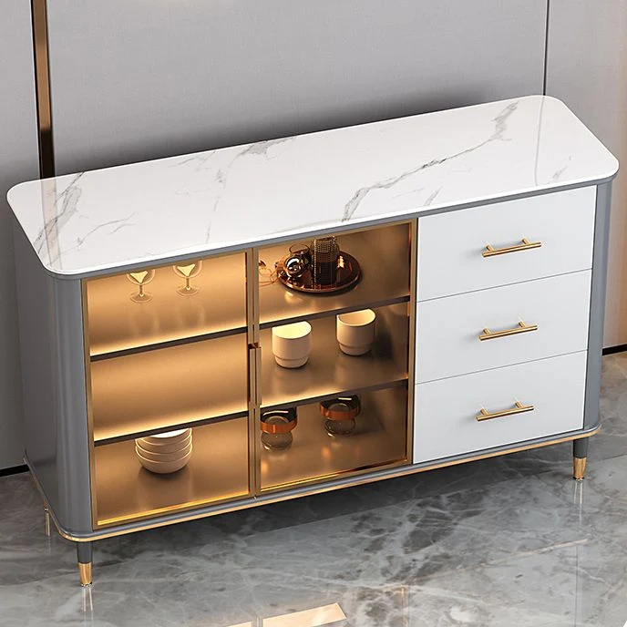 Glam Dining Room Sideboard Table Drawers and Storage Sideboard met Opberglades 31l