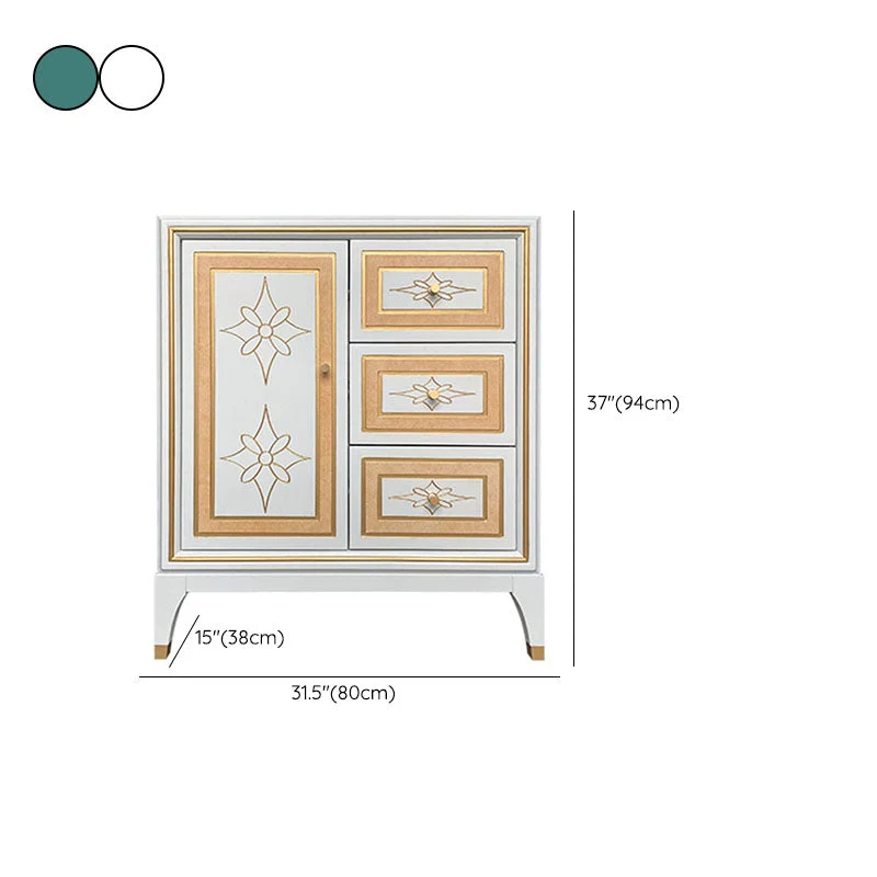 Glam 3 Drawers Sideboard Multi- Doors Sideboard Buffet Stand Storage 31l