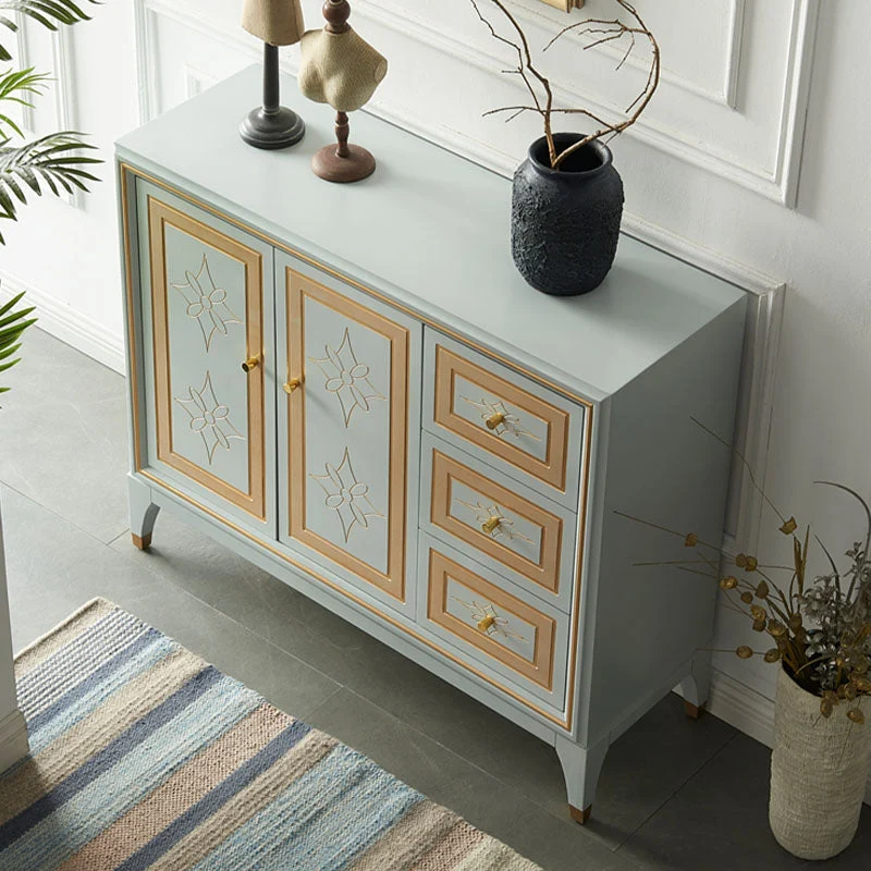 Glam 3 Drawers Sideboard Multi- Doors Sideboard Buffet Stand Storage 31l