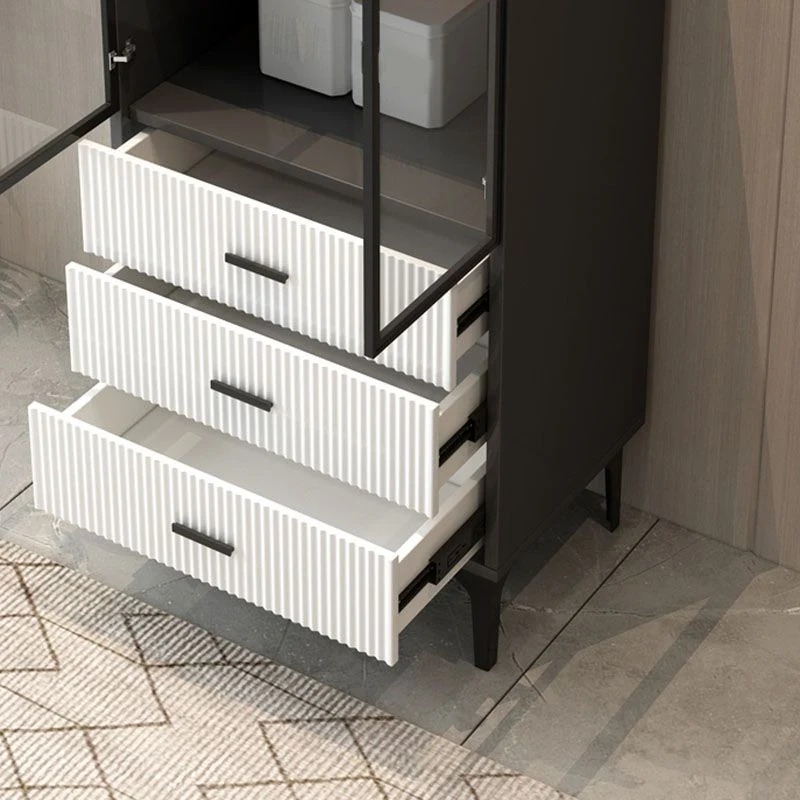 Glam Side Board Engineered Wood Sideboard Door and Drawer Dining Room Gemaakt van Teakhout 23