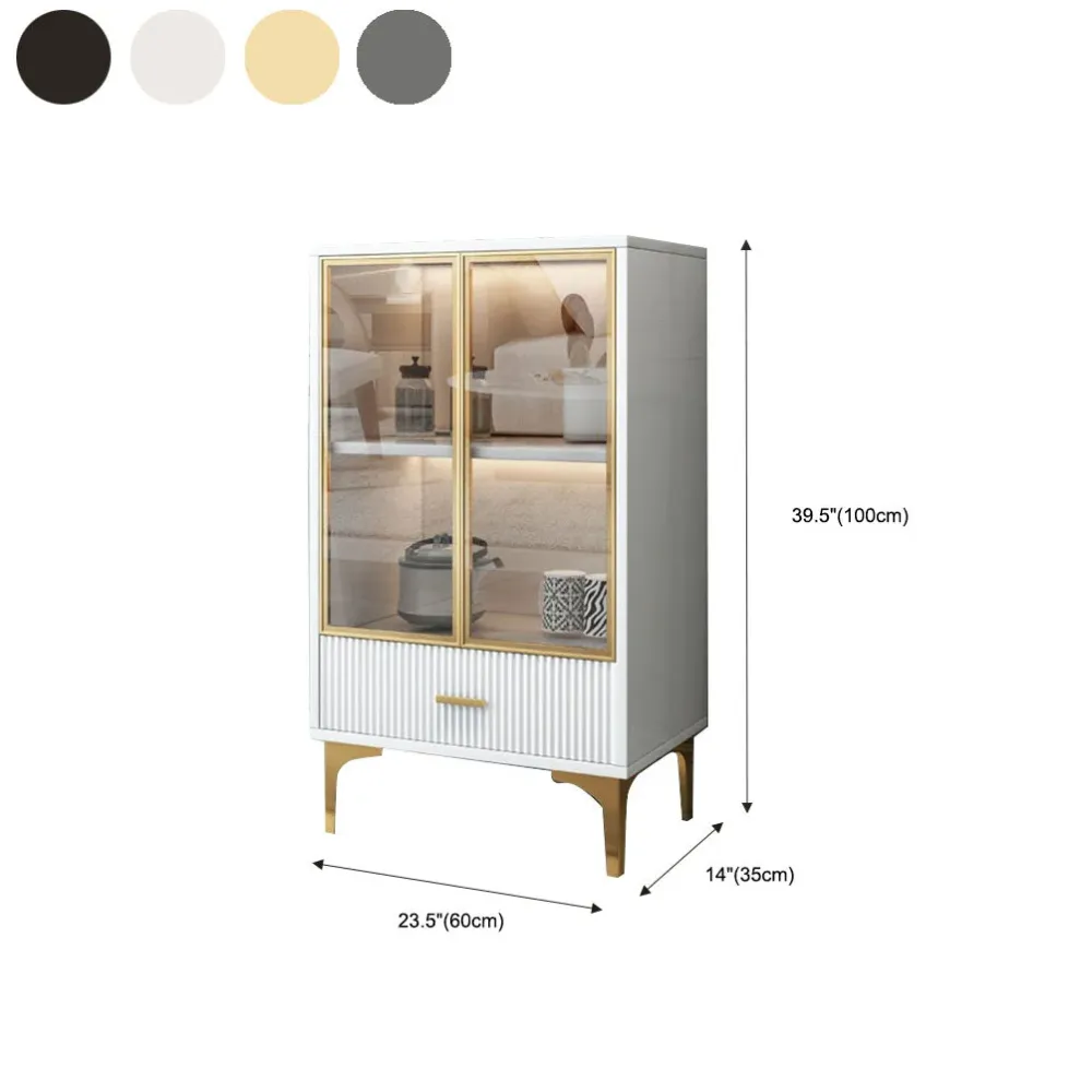 Glam Side Board Engineered Wood Sideboard Door and Drawer Dining Room Gemaakt van Teakhout 23