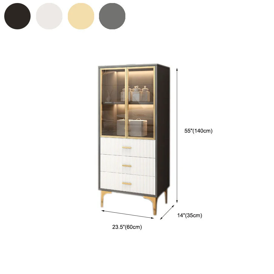 Glam Side Board Engineered Wood Sideboard Door and Drawer Dining Room Gemaakt van Teakhout 23
