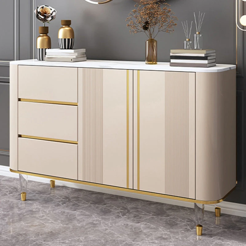 Glam Sideboard Buffet 3 Drawers and 2 Doors Afstelbaar Shelving Buffet Sideboard 47l