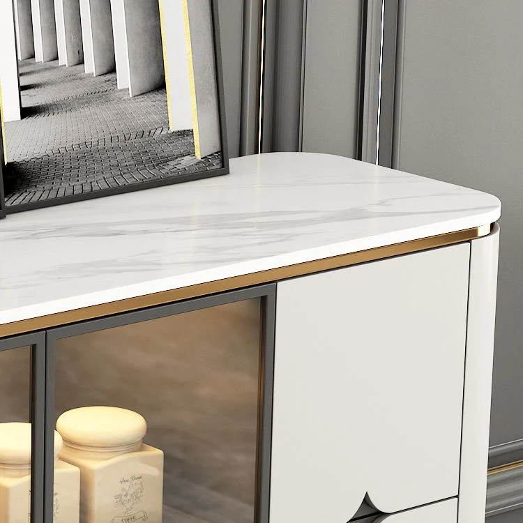 Glam Sideboard Cabinet Drawers Lichtbruin Sideboard Table Kitchen 47l