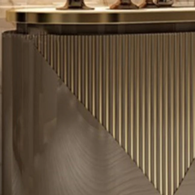 Glam Sideboard Cabinet Engineered Wood Sideboard Table Doors Dining Room Gemaakt van Teakhout 47l