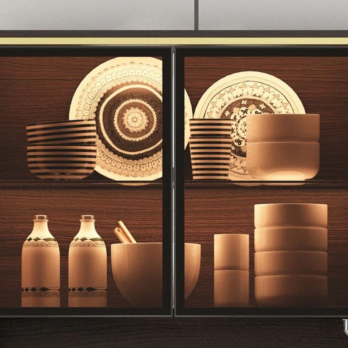 Glam Sideboard Cabinet Stone and Engineered Wood Dining Buffet 180 x 90 cm 31