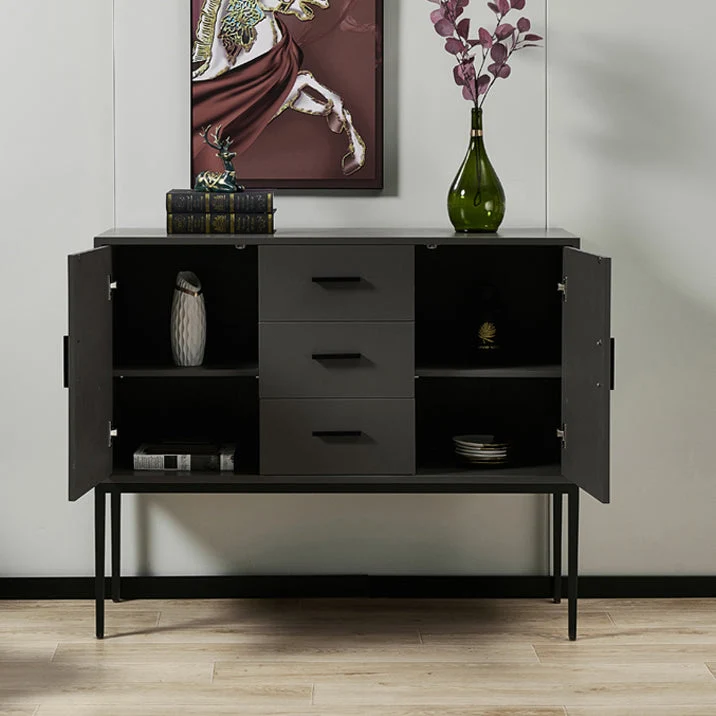 Glam Sideboard Table Stone Top Buffet Sideboard Cabinets and Storage Stofbestendig Orange