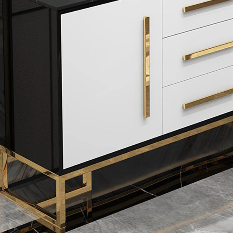 Glam Style Buffet Sideboard Stone Top Server Door and Drawer | Snelle Levering 47l