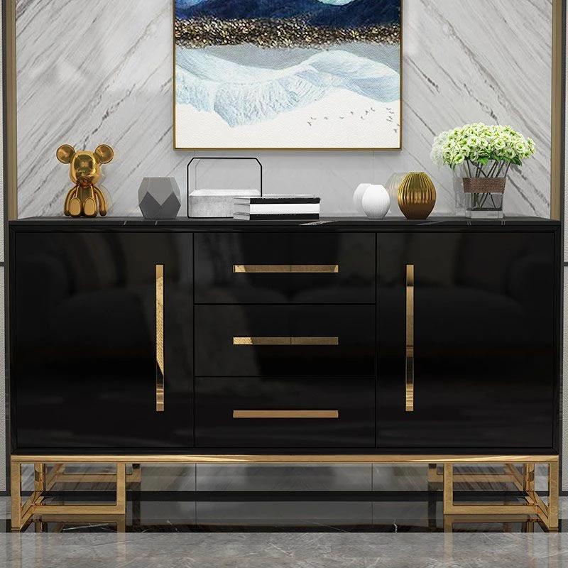 Glam Style Buffet Sideboard Stone Top Server Door and Drawer | Snelle Levering 47l