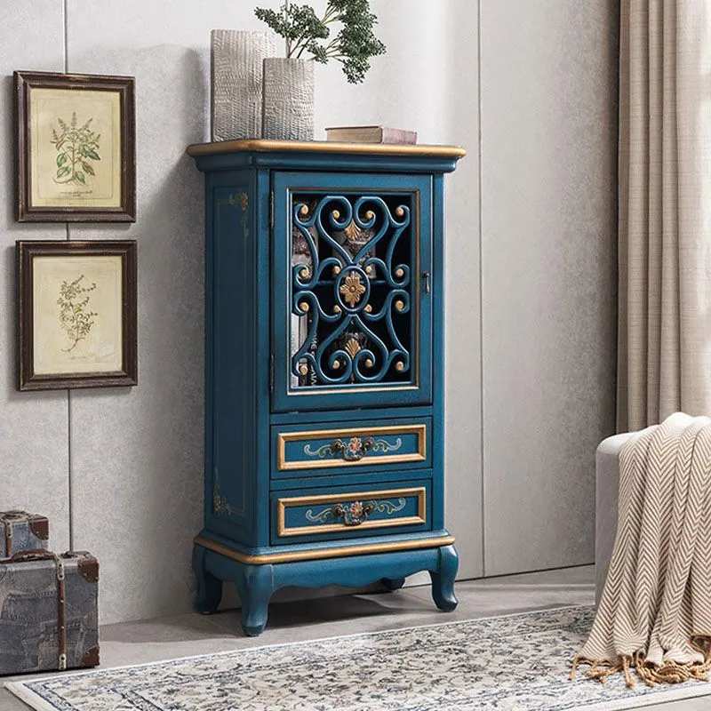 Glam Style Buffet Sideboard Wood Server Door and Drawer Eikenhout 25