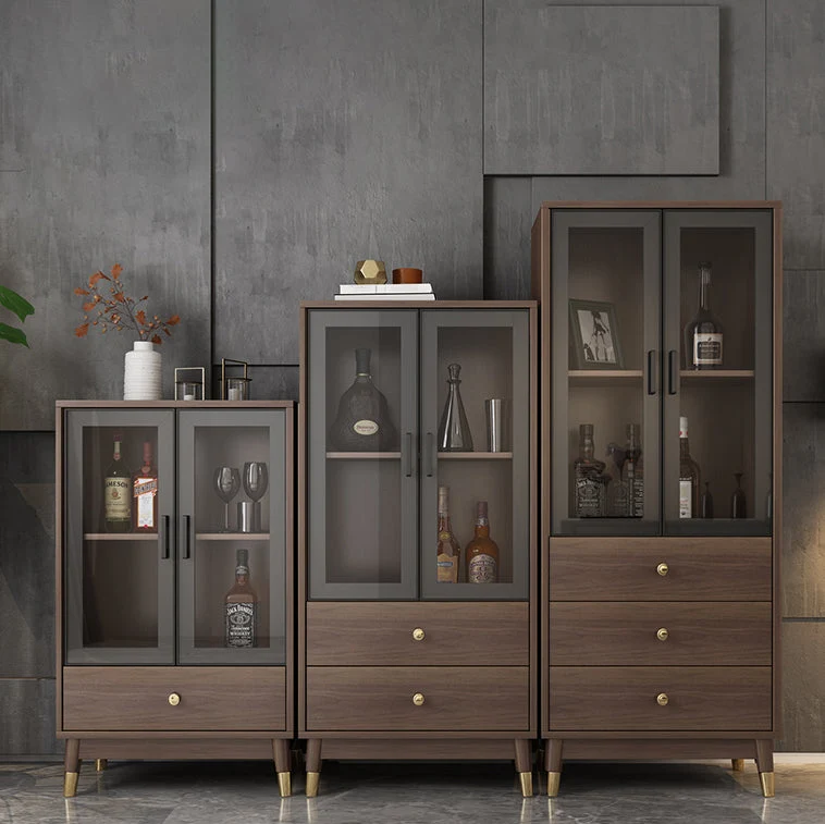 Glam Style Cupboard Artificial Wood Frame Kitchen Sideboard Dining Room 180 x 90 cm 24l