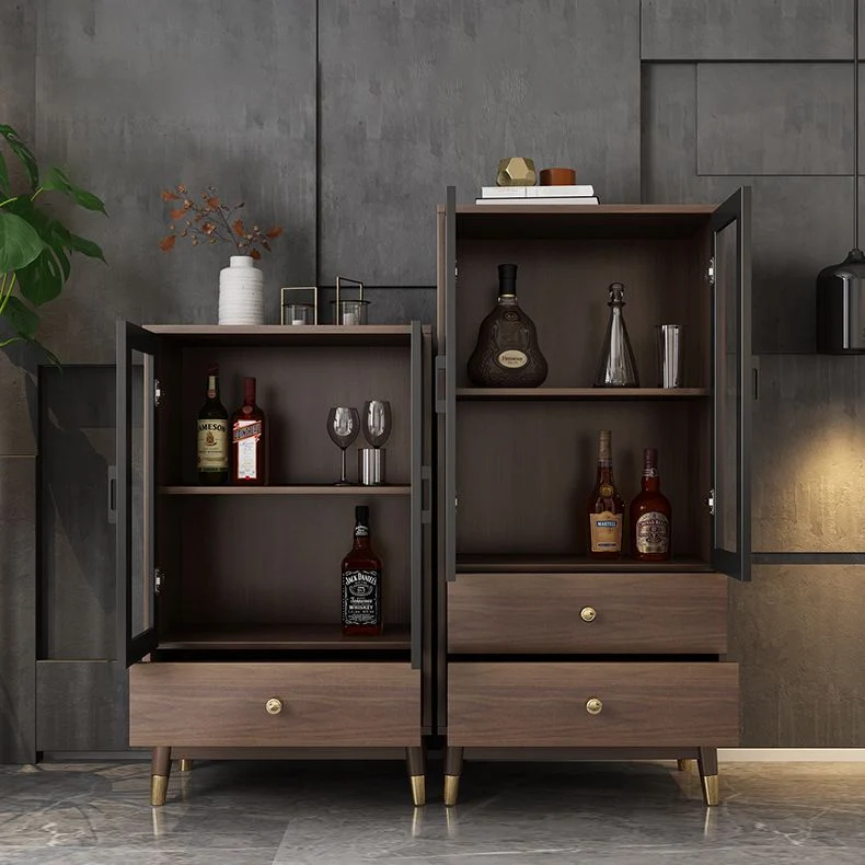 Glam Style Cupboard Artificial Wood Frame Kitchen Sideboard Dining Room 180 x 90 cm 24l