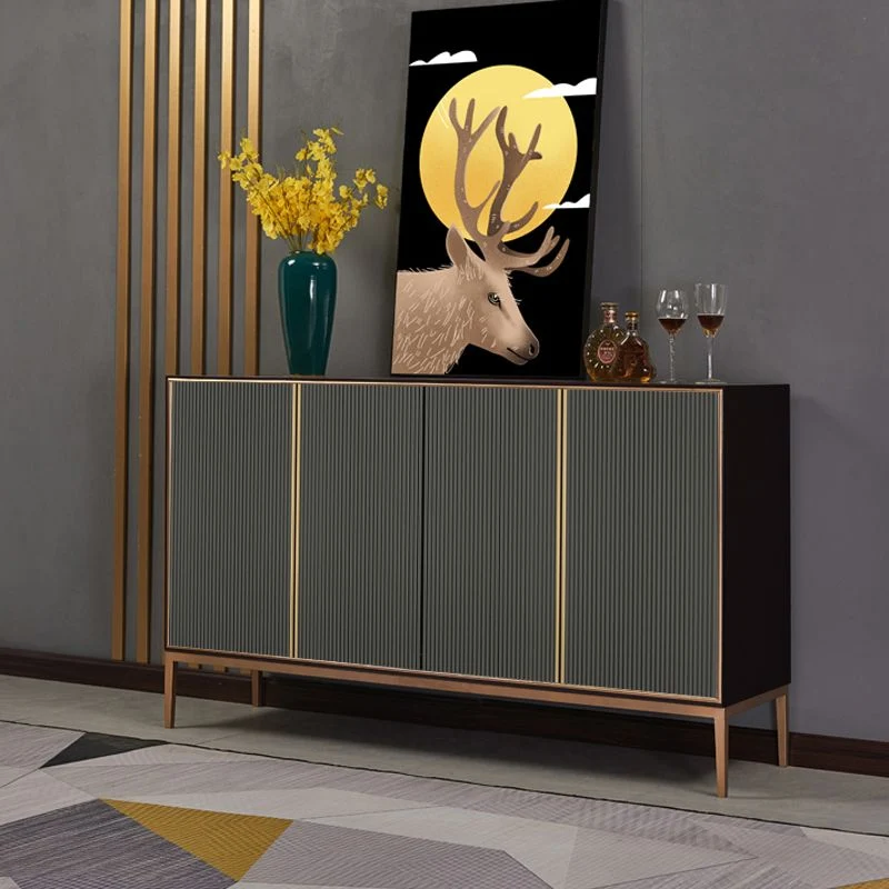 Glam Style Sideboard Engineered Wood Dining Sideboard Doors Living Room Eikenhout 39l