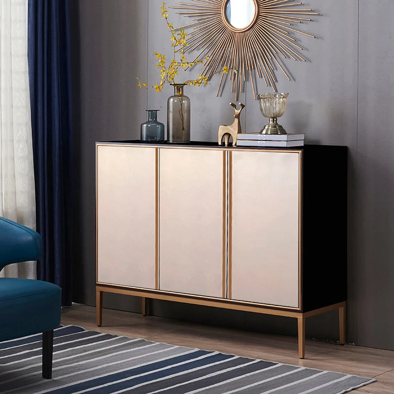 Glam Style Sideboard Engineered Wood Dining Sideboard Doors Living Room Eikenhout 39l