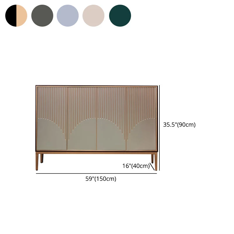 Glam Style Sideboard Engineered Wood Dining Sideboard Doors Living Room Eikenhout 39l