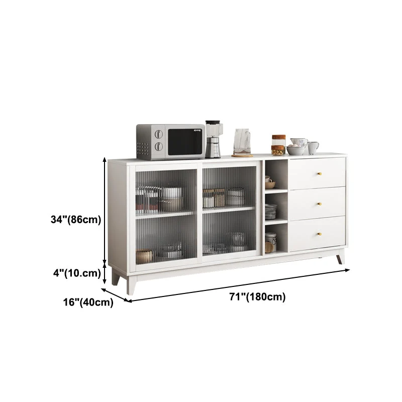 Glam Style Sideboard Engineered Wood Dining Sideboard Glaswerk Door Https