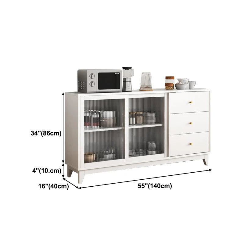 Glam Style Sideboard Engineered Wood Dining Sideboard Glaswerk Door Https