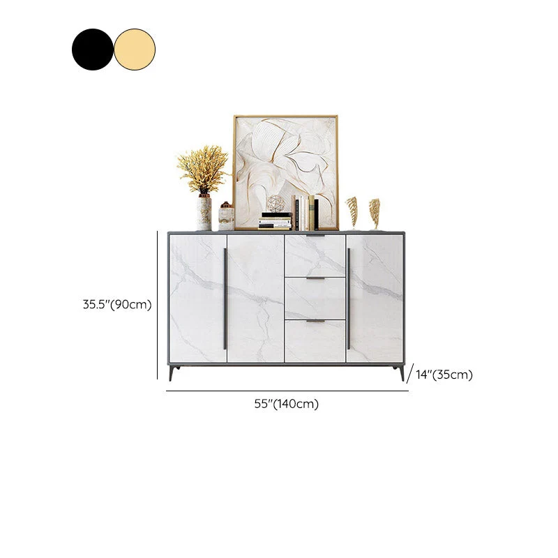 Glam Style Sideboard Engineered Wood Side Board Living Room - Makkelijk Schoon Te Maken 31l