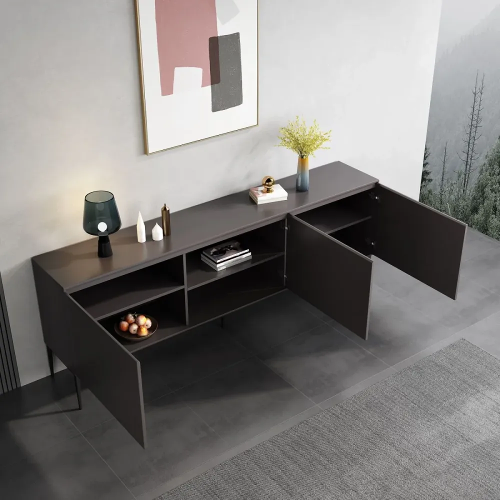 Glam Style Sideboard Engineered Wood Sideboard Living Room voor Kleine Ruimtes 47l