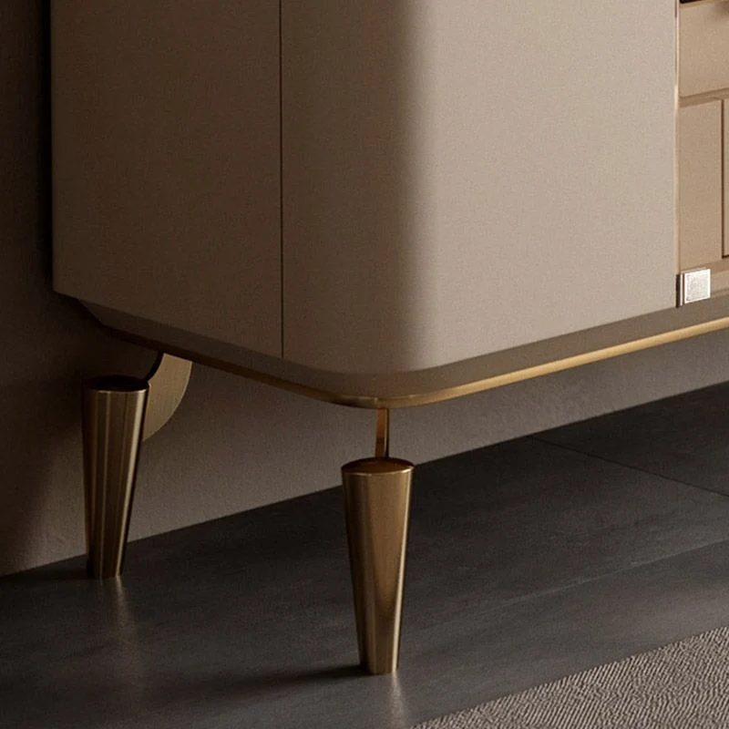 Glam Style Sideboard Stone Top Kitchen Sideboard 2 Drawers and 4 Doors met Blad Keramiek 47l