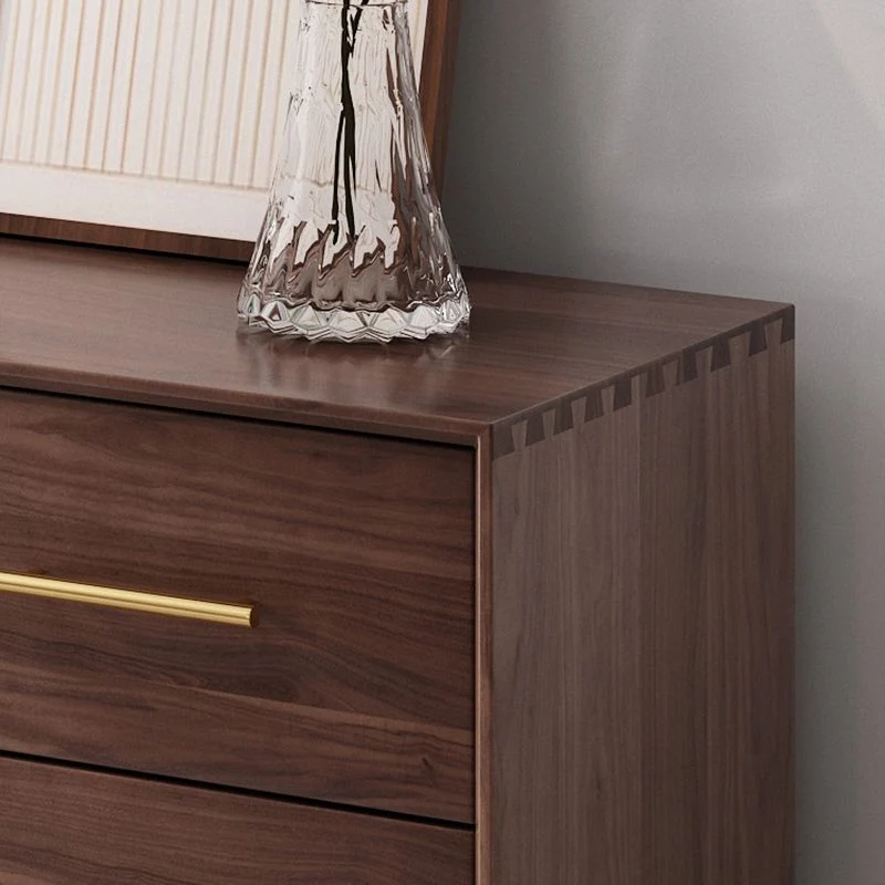 Glam Style Storage Buffet Stand Eenkleurig Wood Buffet Sideboard 6-Drawer 47l