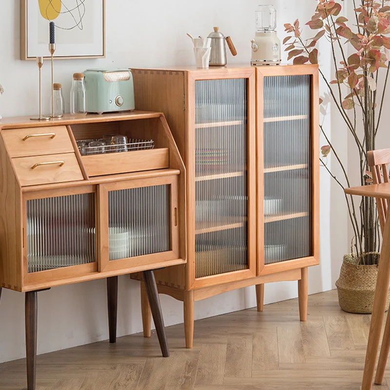 Hedendaags Dining Buffet Sliding Doors Drawer and 2-Door Buffet Sideboard,17" W X 39" H Natural