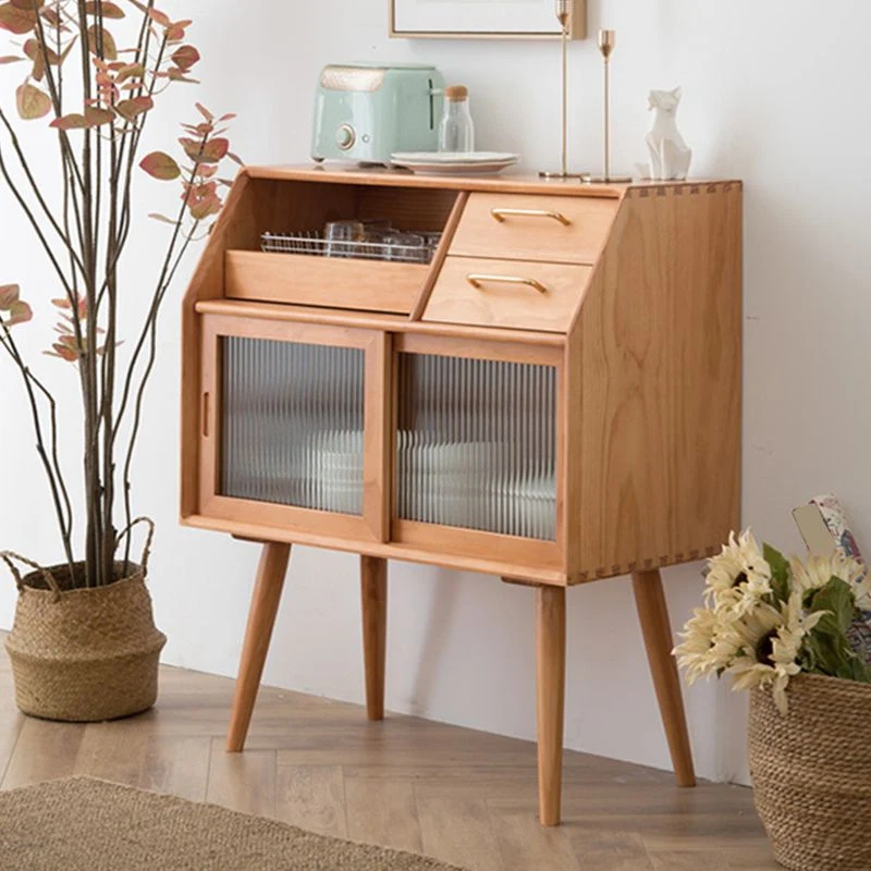 Hedendaags Dining Buffet Sliding Doors Drawer and 2-Door Buffet Sideboard,17" W X 39" H Natural