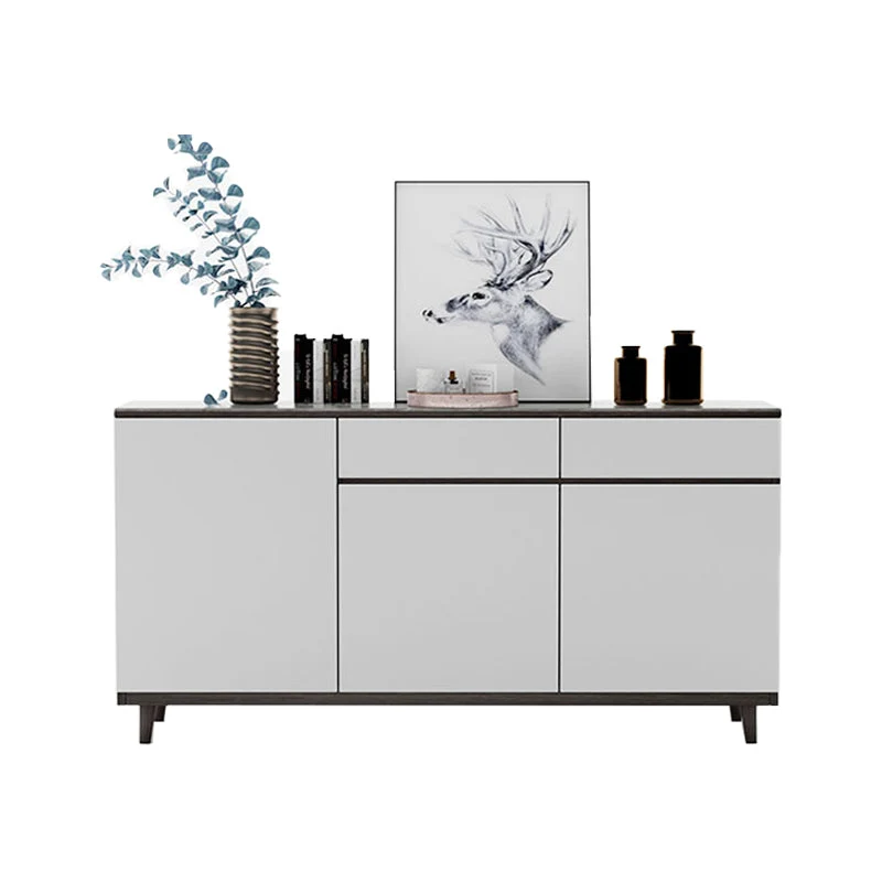 Hedendaags Engineered Wood 33.4"H Sideboard Buffet 2-Drawer Dining Room Buffet Server 39l