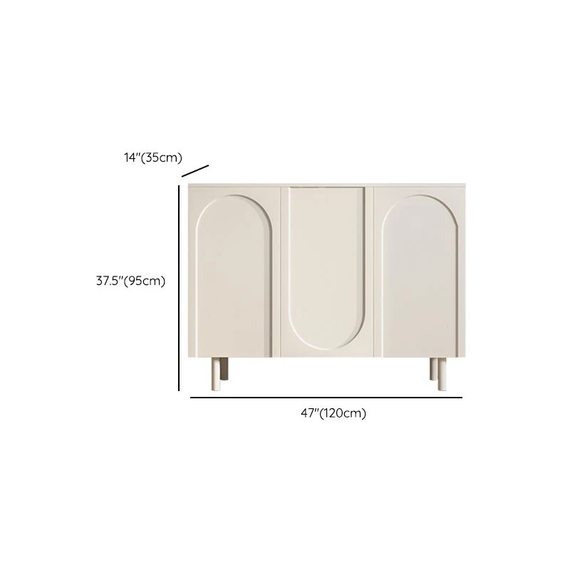 Hedendaags Rectangular White Buffet Sideboard Engineered Wood Dining Server Https