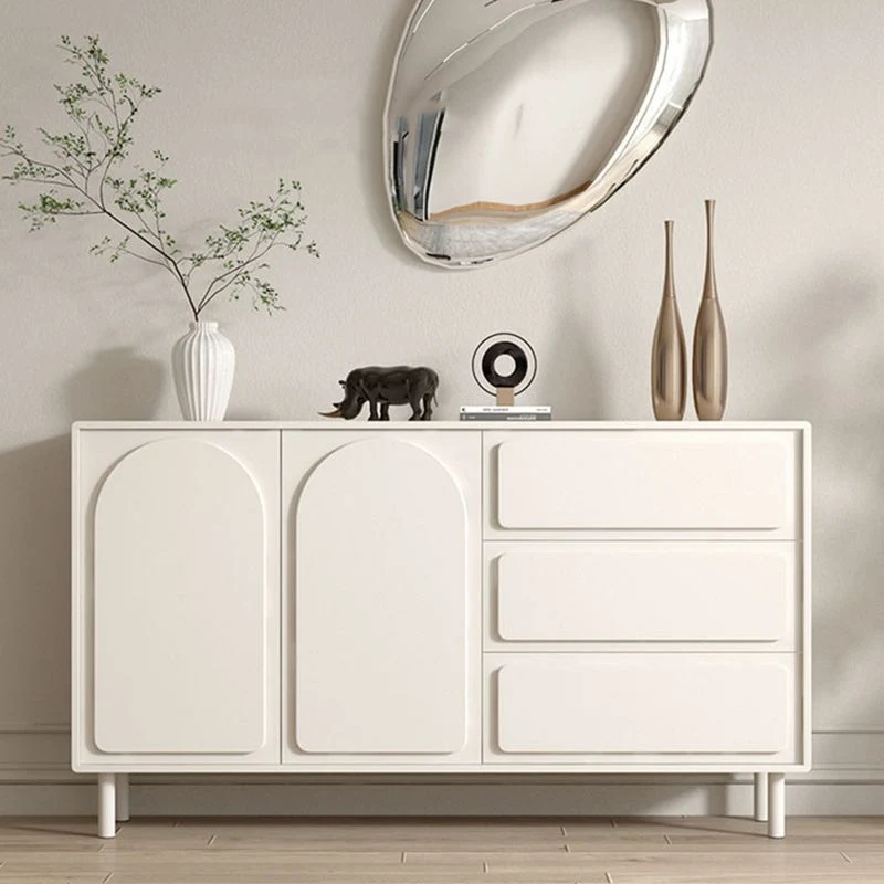 Hedendaags Rectangular White Buffet Sideboard Engineered Wood Dining Server Https