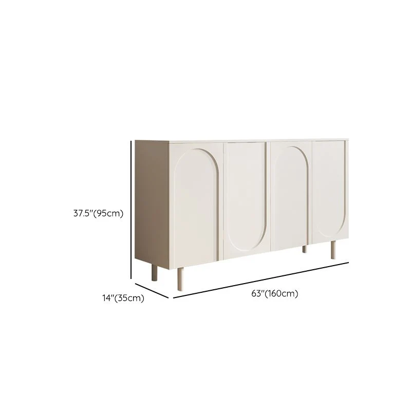 Hedendaags Rectangular White Buffet Sideboard Engineered Wood Dining Server Https