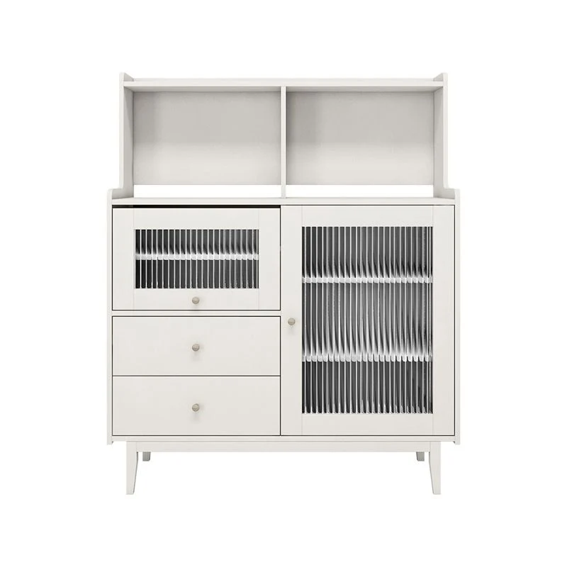 Hedendaags Stone Door Sideboard 39.5"L Buffet Living Room 2 Drawer Server voor Kleine Ruimtes Champagne