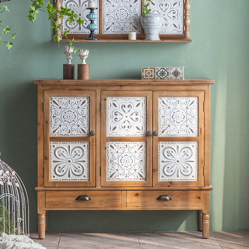 Hedendaags Style Sideboard Solid Wood Side Board Kitchen Use 45l