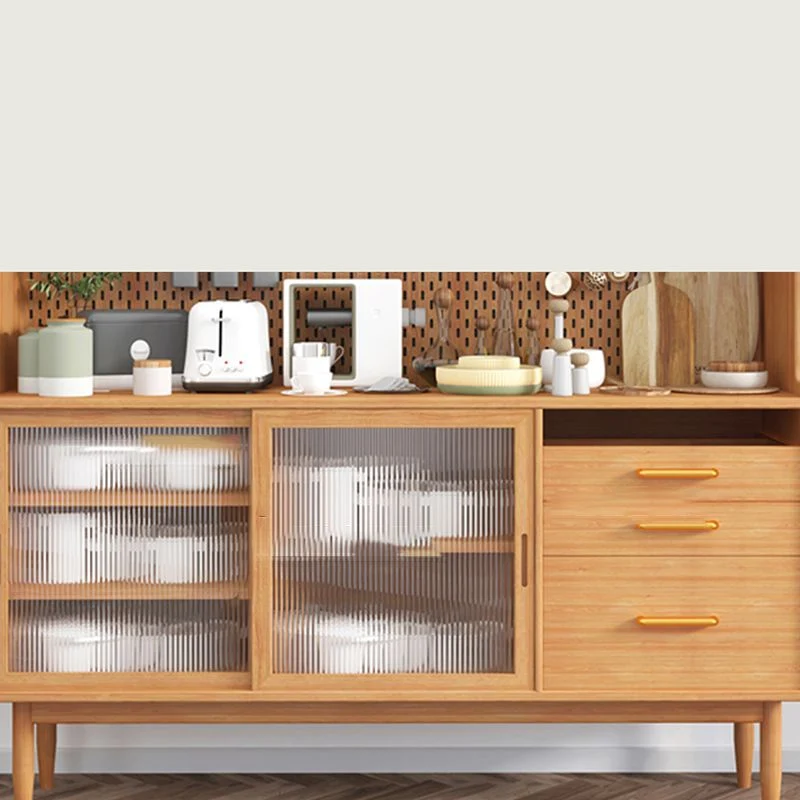 Hedendaags Style Sideboard Table Pine Solid Wood Buffet Sideboard 3-Drawer 47
